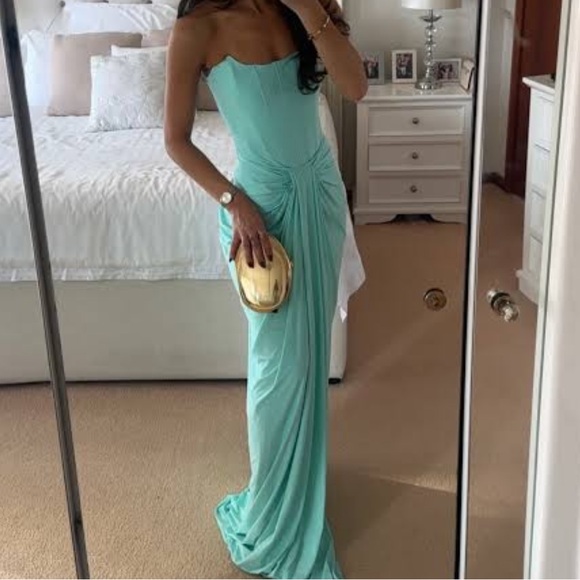 Deme by Gabriella PEARL LONG DRESS strapless maxi - Picture 2 of 10